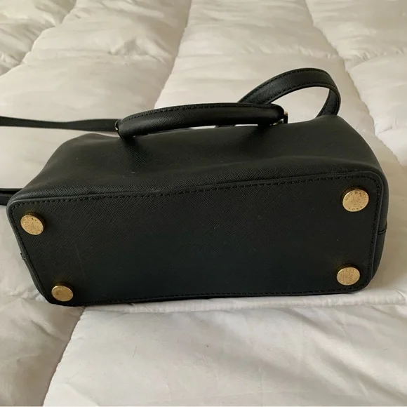 Michael Kors Black Satchel with Gold Accents - Picture 4 of 8